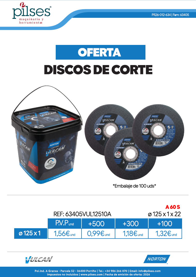 Oferta discos de corte