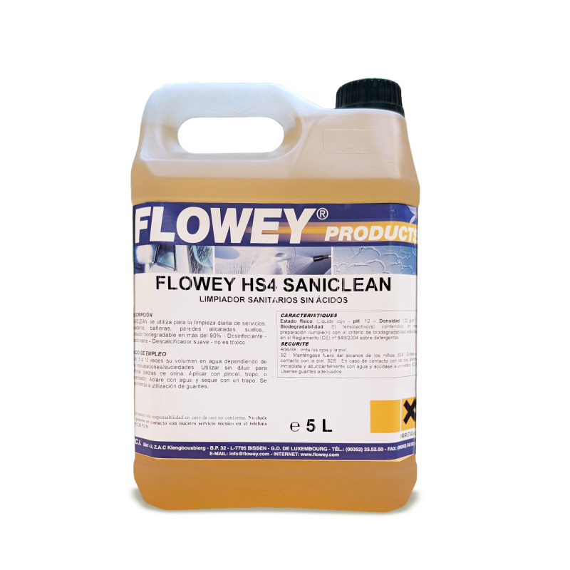 Flowey HS4 Neutral Sanitary Cleaner 5L |  Ref. HS4-5
