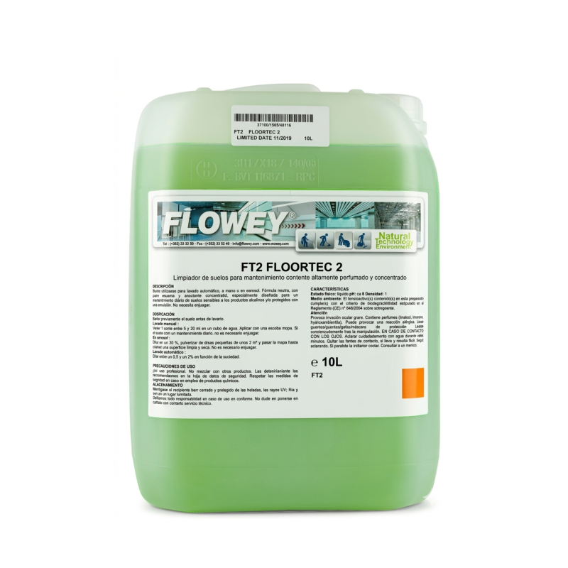 Flowey HFT2 Floortec 2 Neutral Detergent (10 L.) | Ref. HFT2PF-10