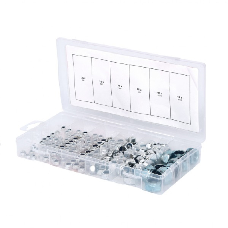 Assortment of lock nuts M4-12 (146 pcs) - KS TOOLS 970.0120