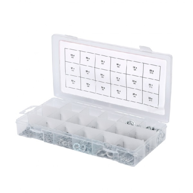 Assortment of toothed washers and shims M3-10 (720 pcs) - KS TOOLS 970.0240