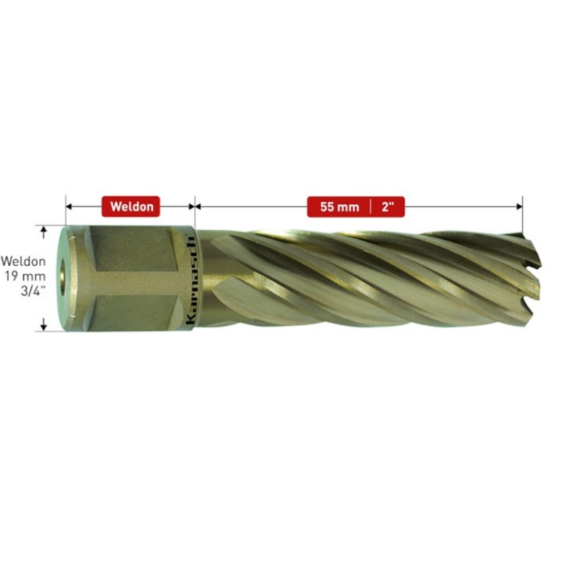 HOLLOW CUTTER Ø23x55 S/L GOLD-55 - KARNASCH 201270U023