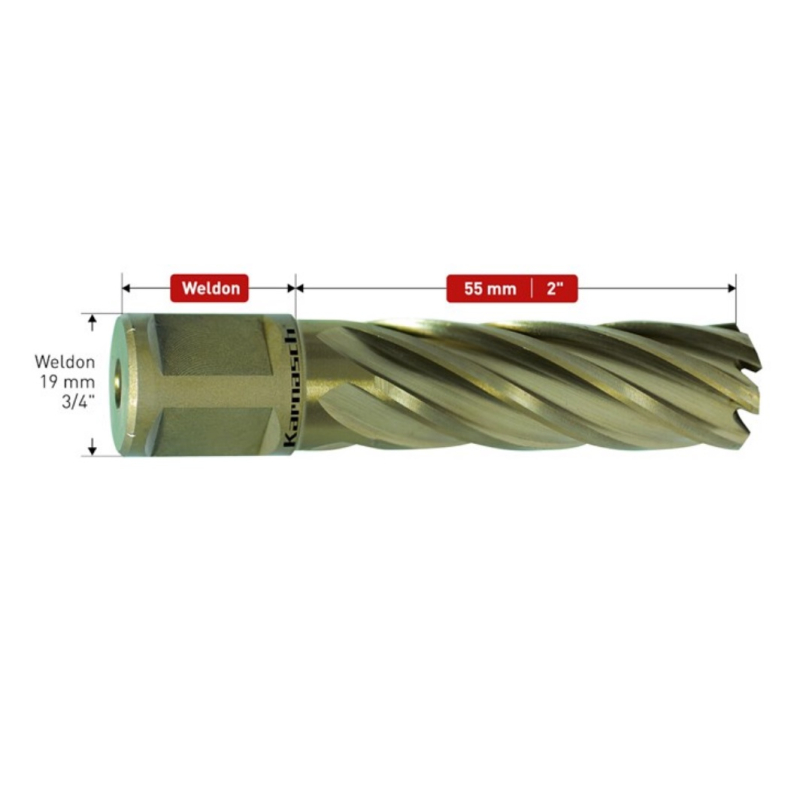 HOLLOW CUTTER Ø35x55 S/L GOLD-55 - KARNASCH 201270U035