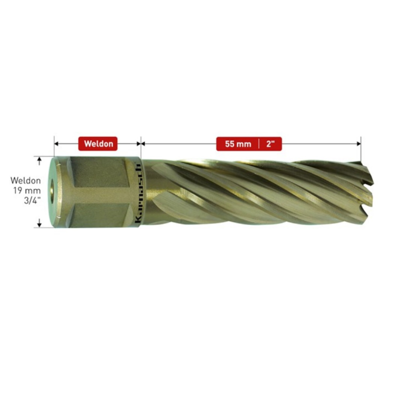 FRESA HUECA Ø43x55 S/L GOLD-55