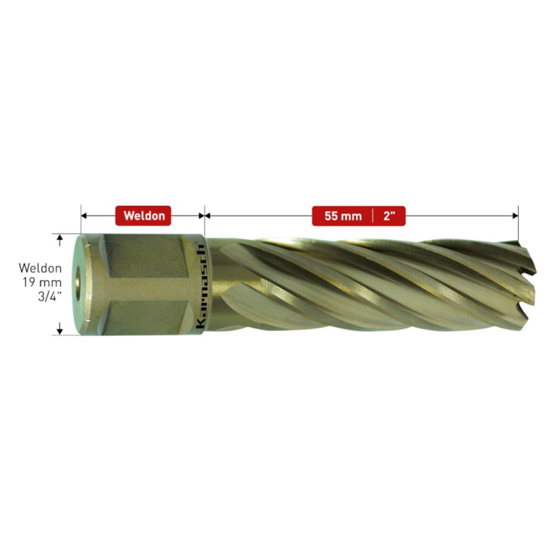 HOLLOW CUTTER Ø44x55 S/L GOLD-55 - KARNASCH 201270U044